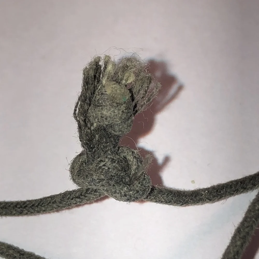 Chinese Zodiac Year of the Rat Pewter Pendant Fabric Cord Chain